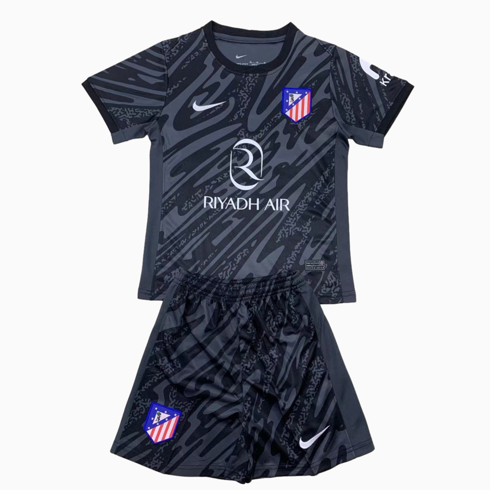 Atletico Madrid 24-25 Black Gray Goalkeeper Men's Adult Jersey Set - Fans Version - ManixJersey