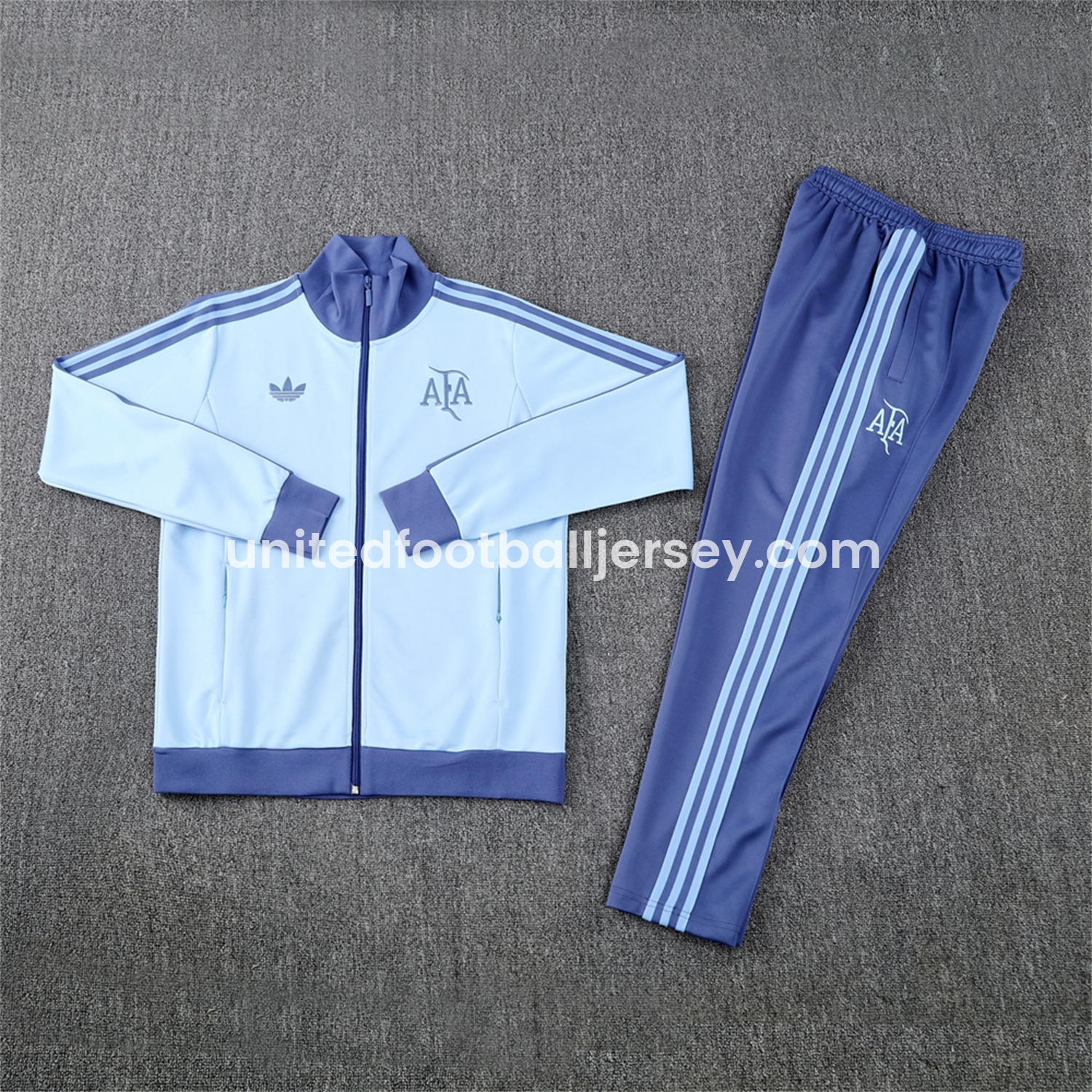 Argentina 24-25 Throwback Jacket Training Tracksuit - Light Blue Jackets & Blue Pants - ManixJersey