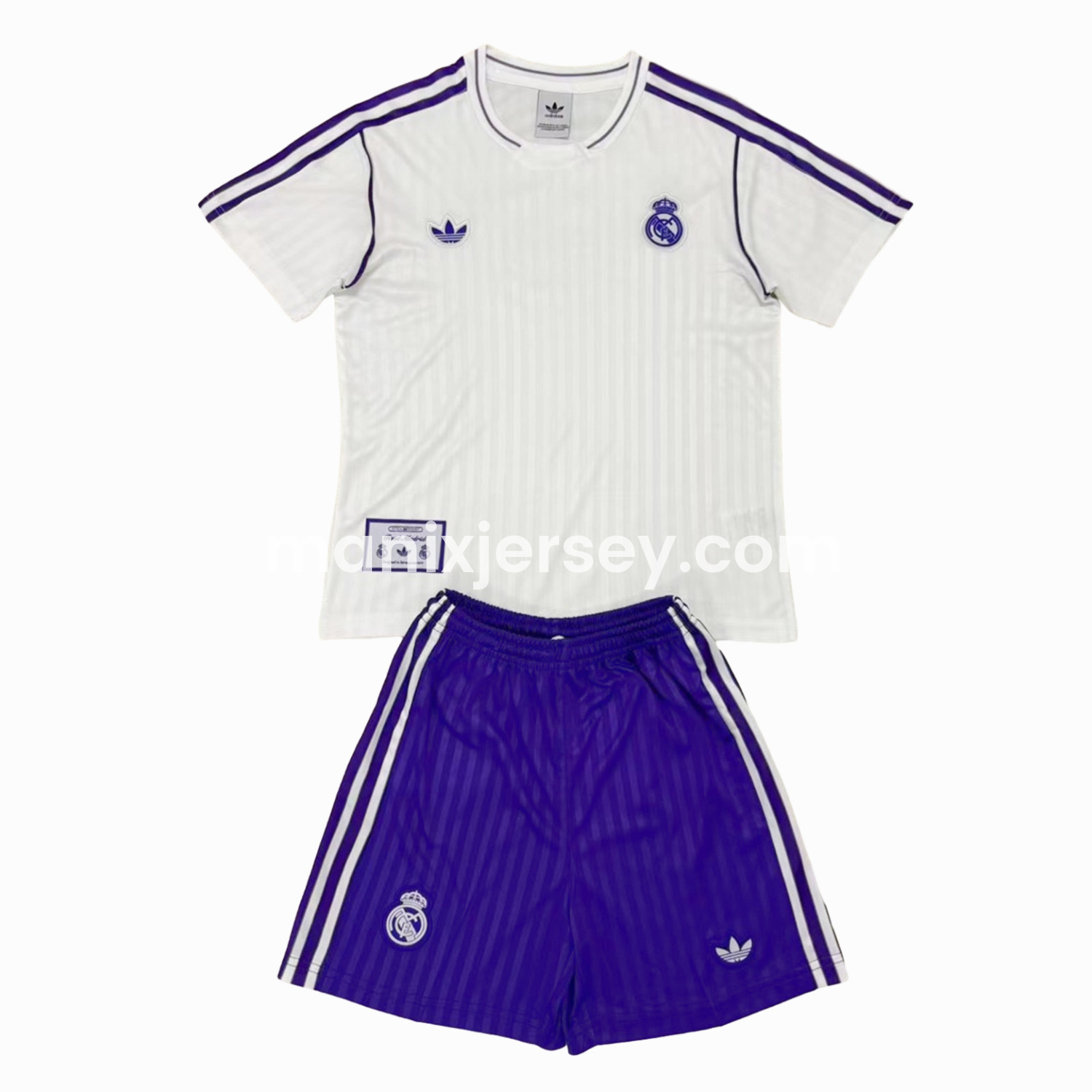 Real Madrid 24-25 White Terrace Icon Retro Style Men's Adult Jersey Set - Fans Version - ManixJersey