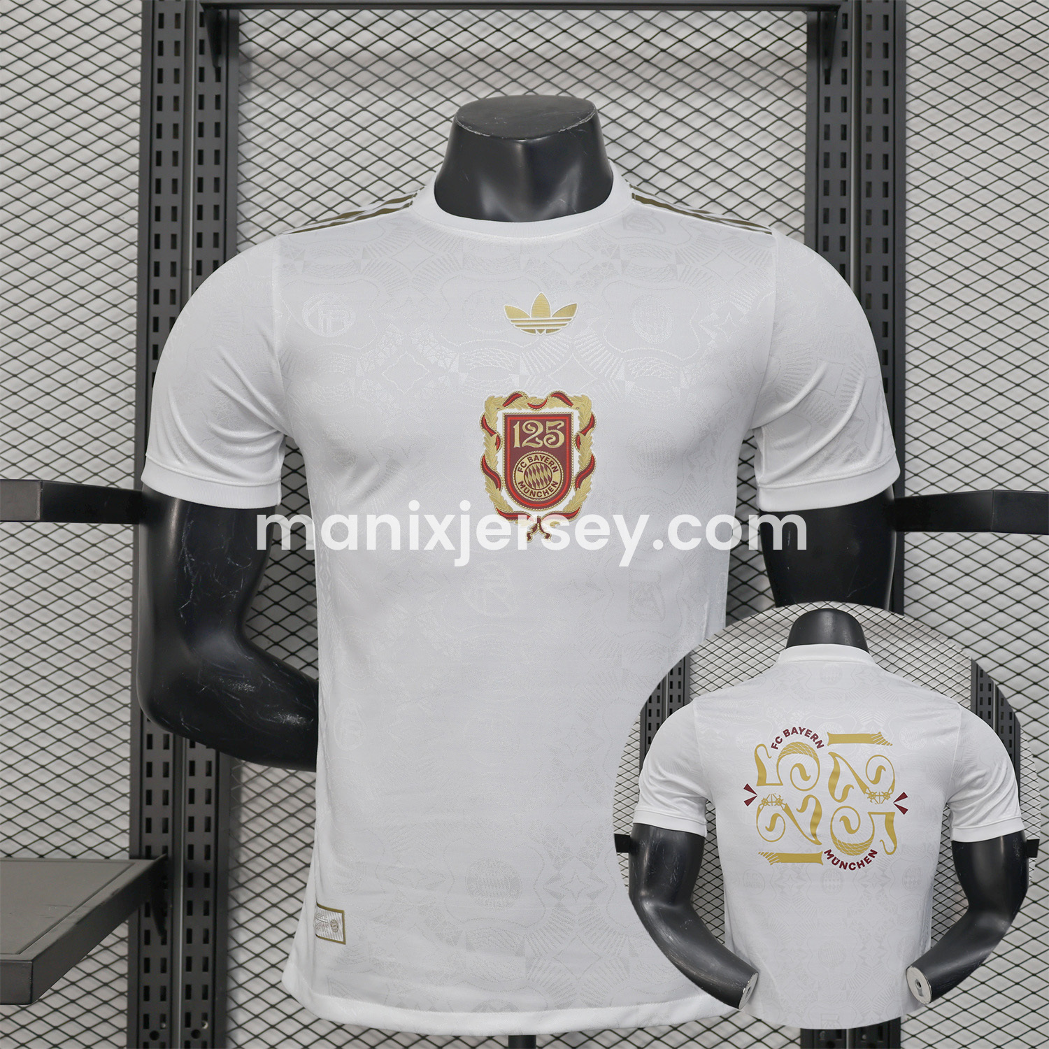 Bayern Munich 2025 White 125th Anniversary Jersey - with 125th Patch on Back - Player Version - ManixJersey