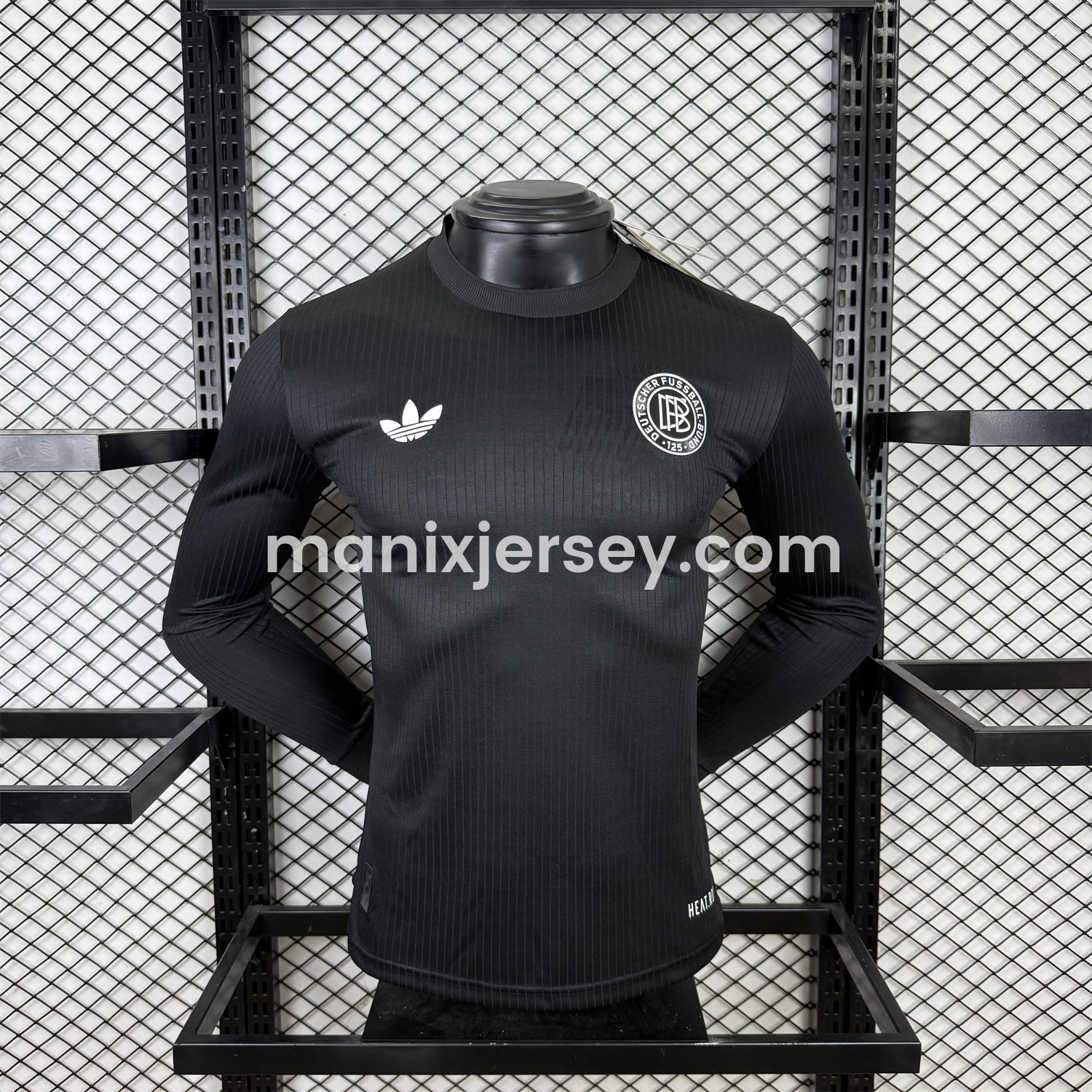 Germany 2025 Black 125-Year Anniversary Commemorative Long Sleeves Jersey - Player Version - ManixJersey
