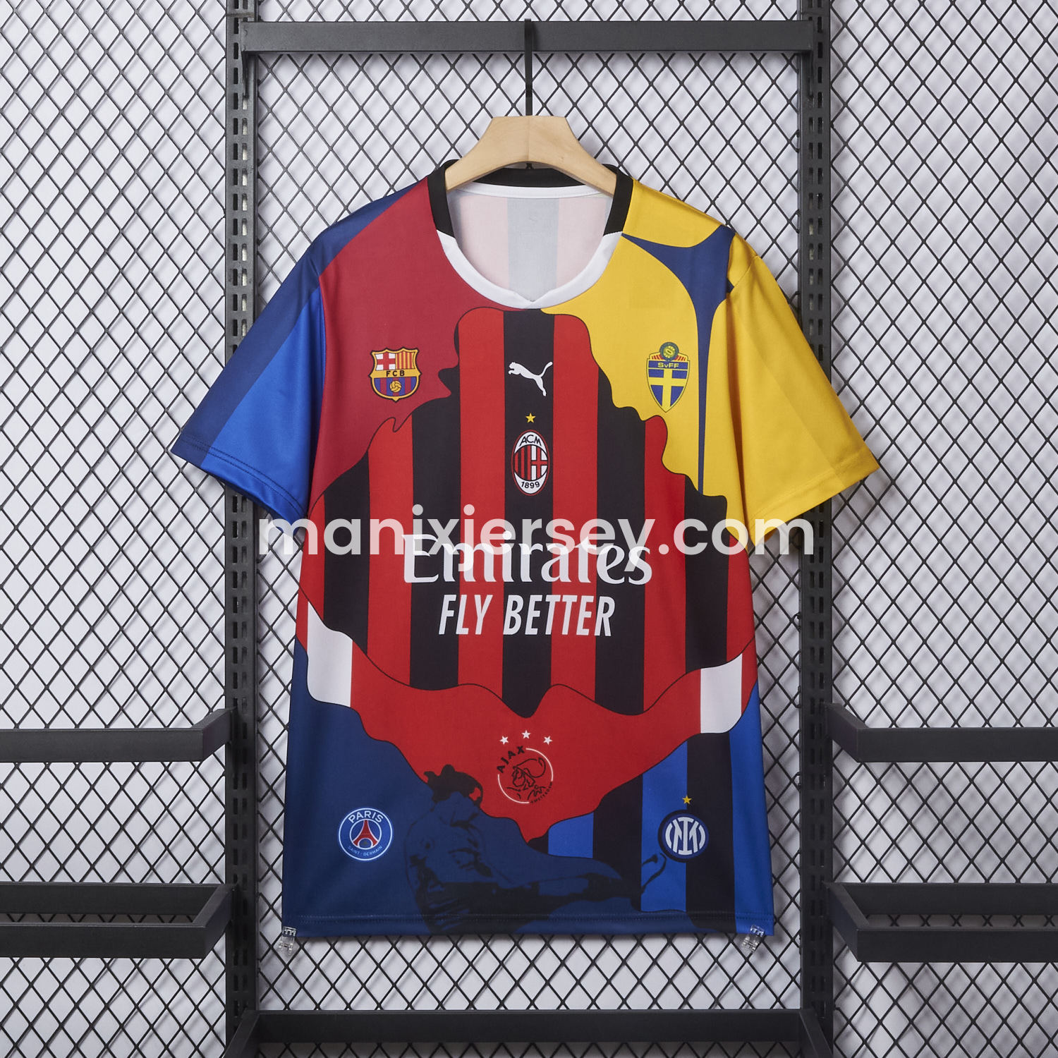 Zlatan Ibrahimović Career Commemorative Jersey - Fans Version - AC Milan Inter Milan Barcelona Ajax Paris Saint-Germain PSG Sweden - ManixJersey