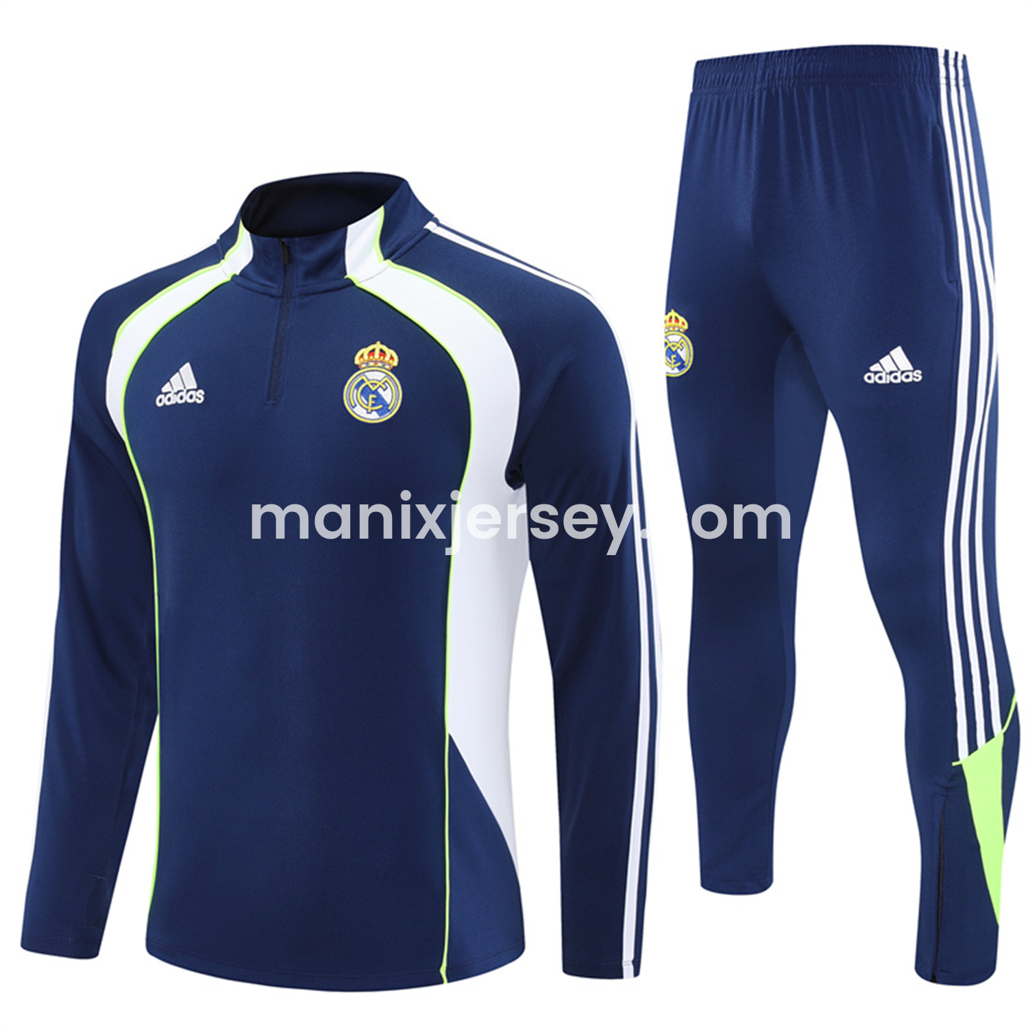 Real Madrid 25-26 Long Sleeve Training Set - Throwback Royal Blue Top and Pants - ManixJersey
