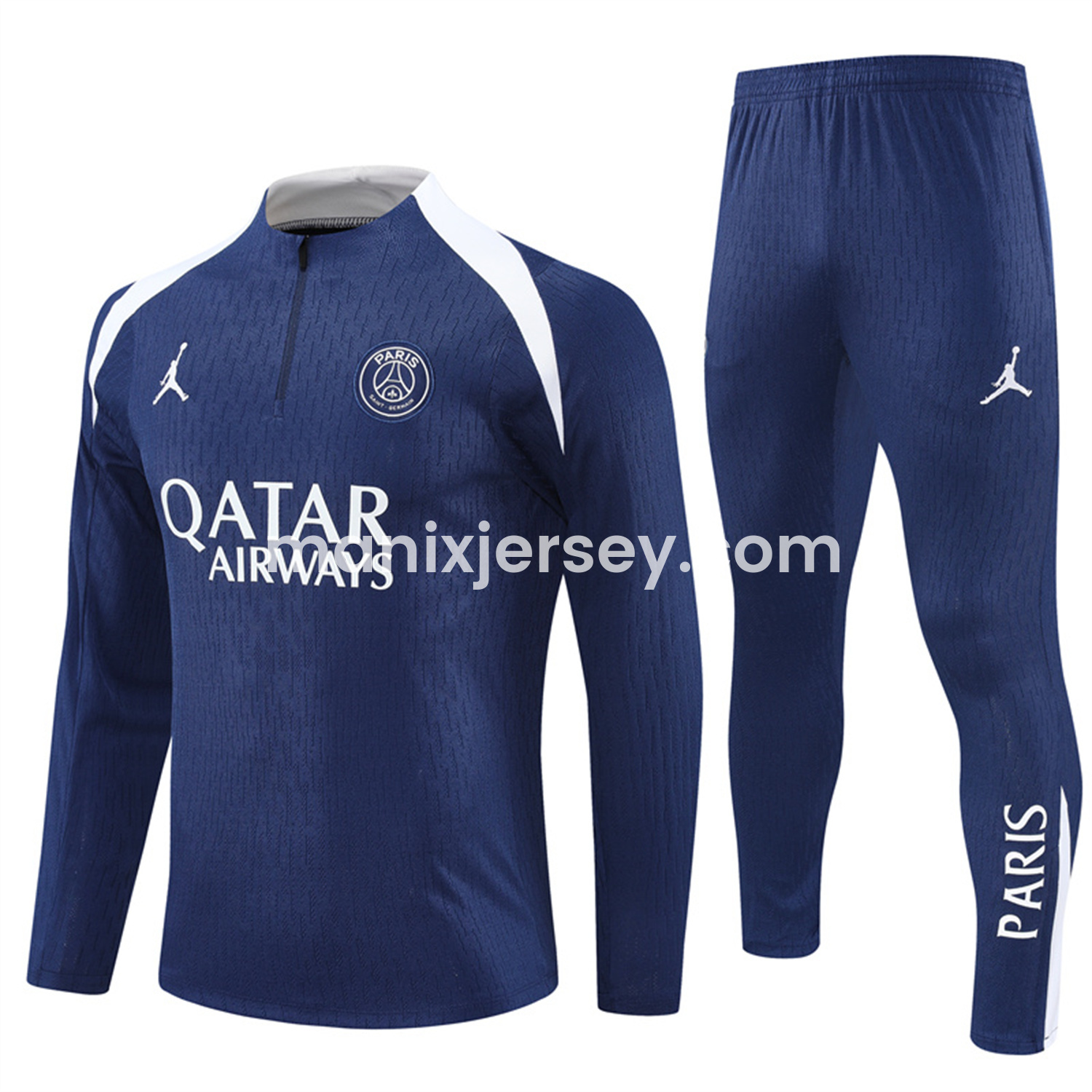 Paris Saint-Germain PSG 25-26 Long Sleeves Training Set - Royal Blue Top & Royal Blue Pants - ManixJersey