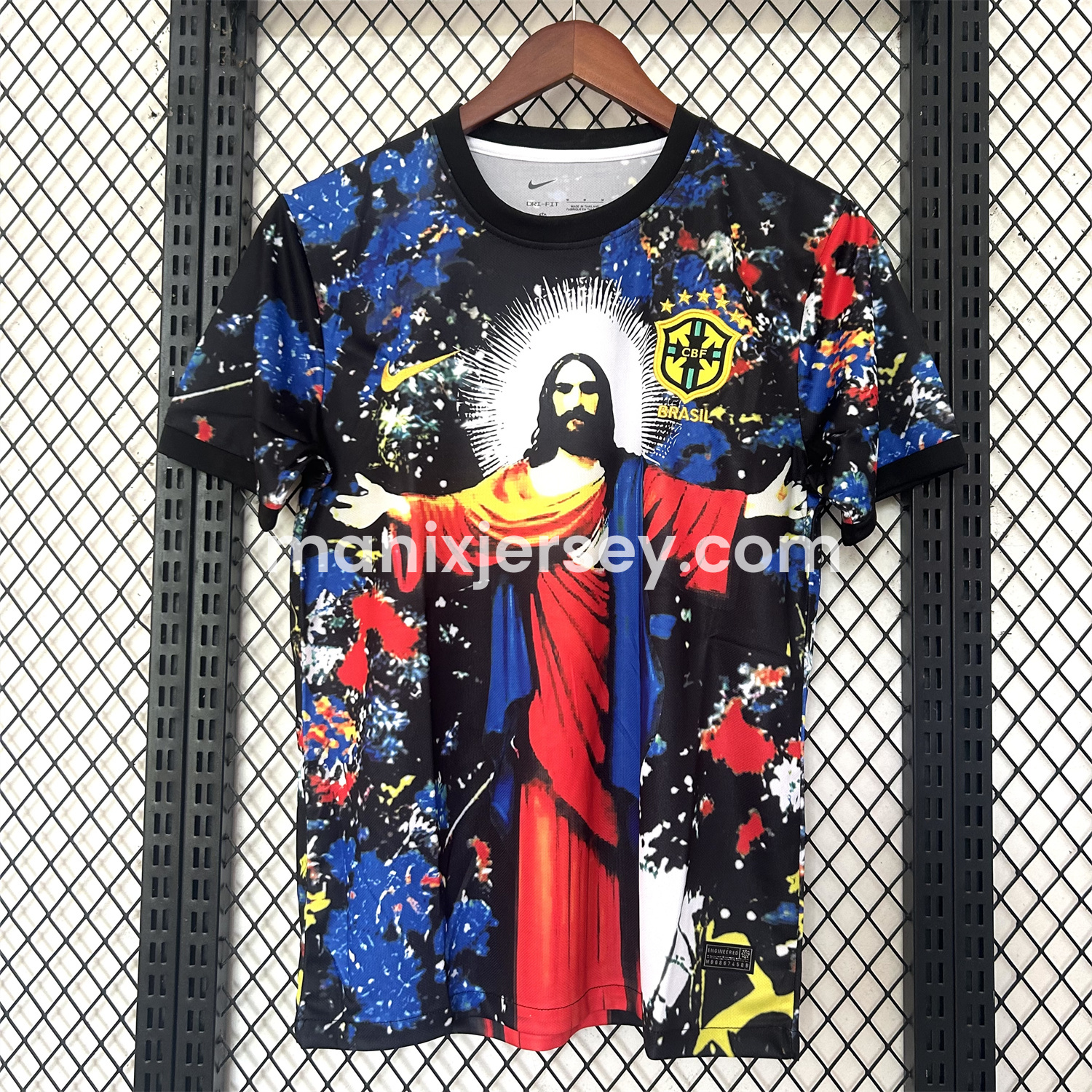 Brazil 25-26 Colorful Jesus Statue Special Colorful Graffiti Jersey - Fans Version - ManixJersey