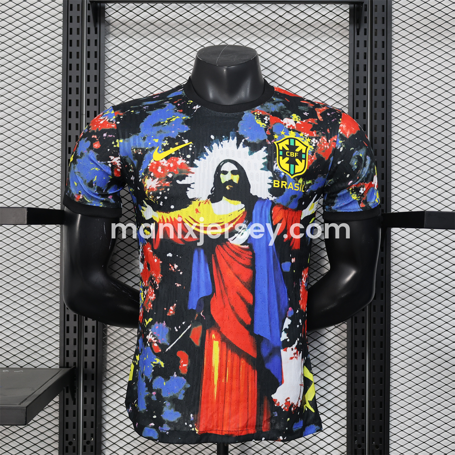 Brazil 25-26 Colorful Jesus Statue Special Colorful Graffiti Jersey - Player Version - ManixJersey