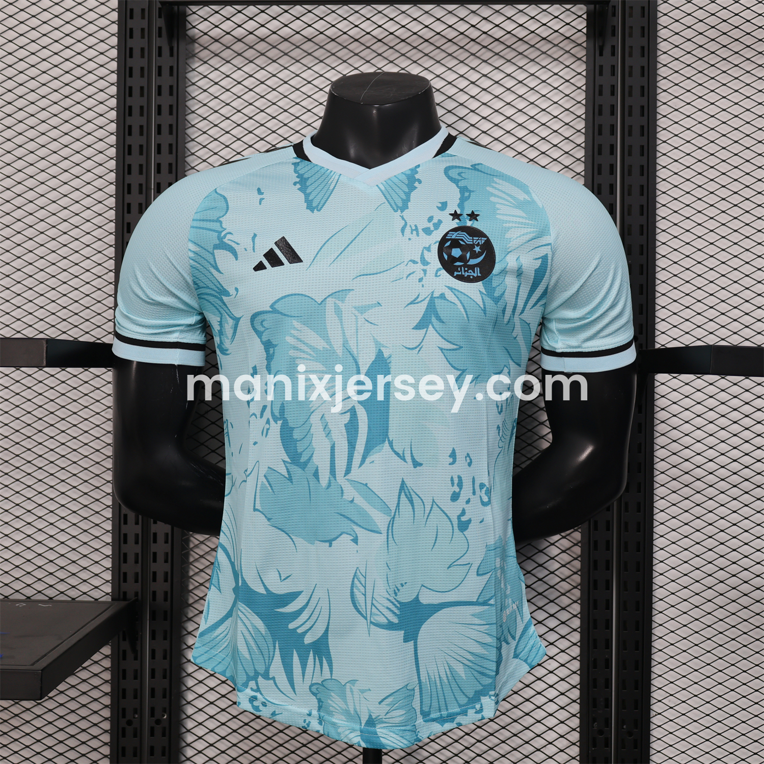 Algeria 25-26 Light Blue Flower Pattern Special Edition Jersey - Player Version - ManixJersey
