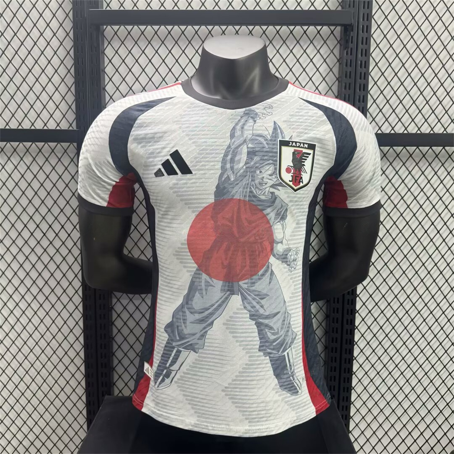 Japan 25-26 Dragon Ball Goku Sketch White & Red Special Jersey - Player Version - ManixJersey