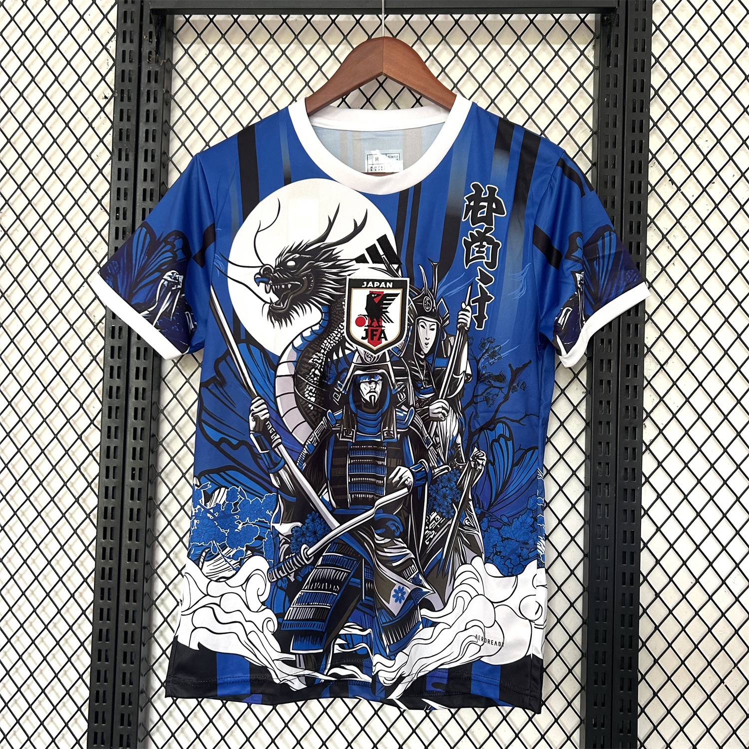 Japan 25-26 Two Blue Warriors And A Dragon Under The Moon Blue Special Jersey - Fans Version - ManixJersey