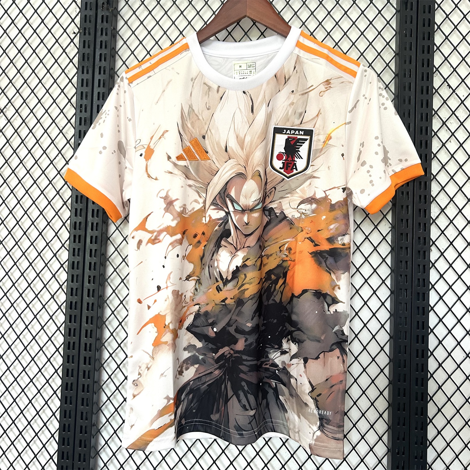 Japan 25-26 Dragon Ball White Hair Goku Orange And White Special Jersey - Fans Version - ManixJersey