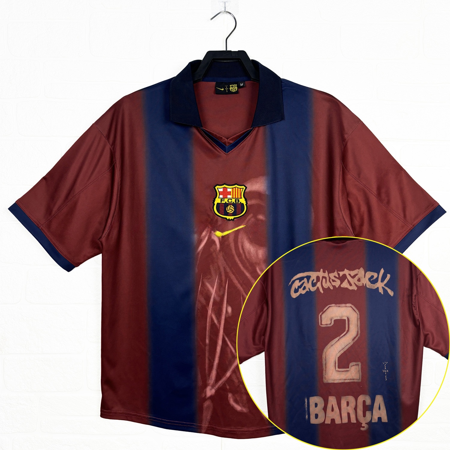 B.A.R.S.A x Travis Scott 2000-01 Home Retro Style Skeleton Jersey With Back Printing - Fans Version - ManixJersey
