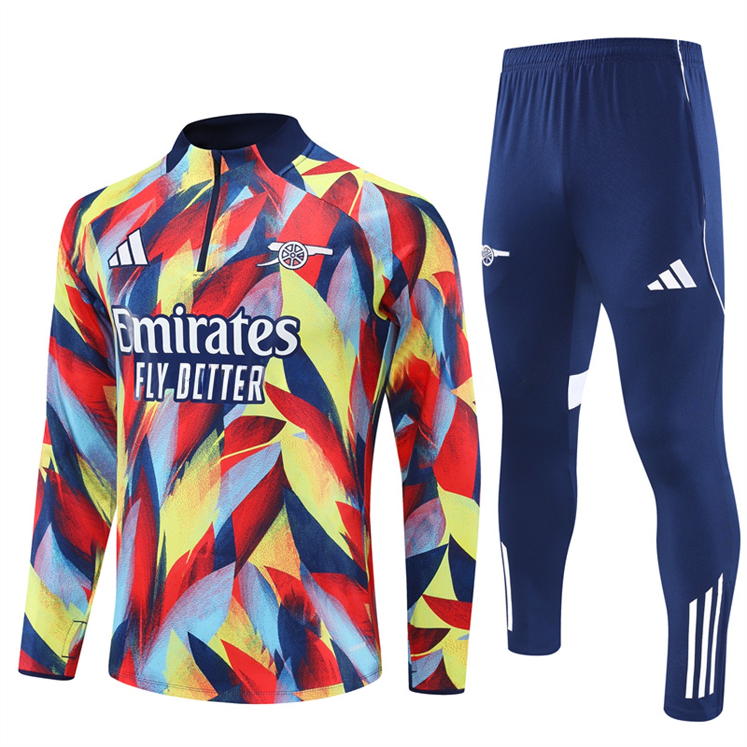 Arsenal 25-26 Long Sleeves Training Set - Colorful Camouflage Top & Royal Blue Pants - ManixJersey