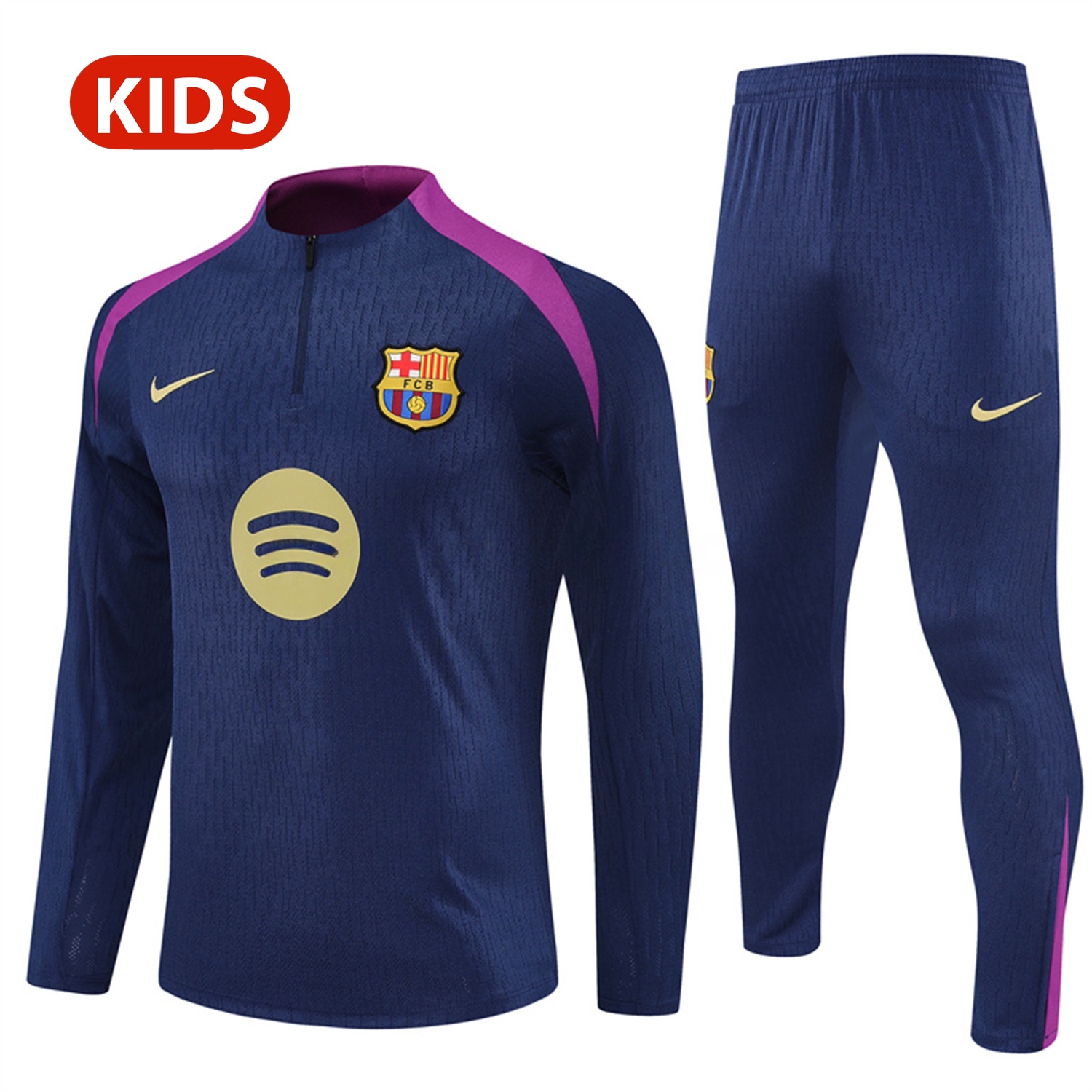 B.A.R.S.A 25-26 Kid Long Sleeves Training Set - Royal Blue Top & Royal Blue Pants - ManixJersey