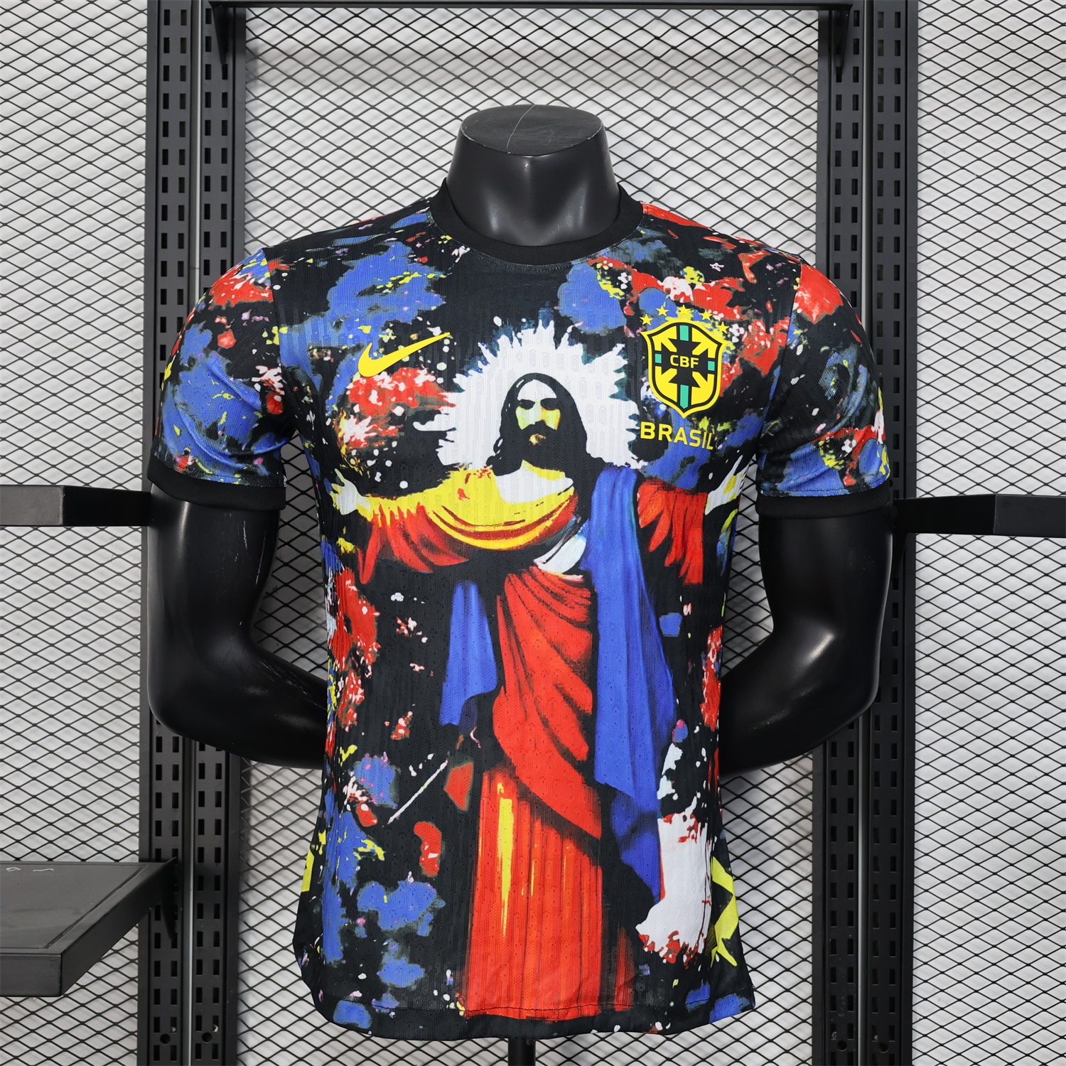 Brazil 25-26 Colorful Jesus Statue Special Colorful Graffiti Jersey - Player Version - ManixJersey